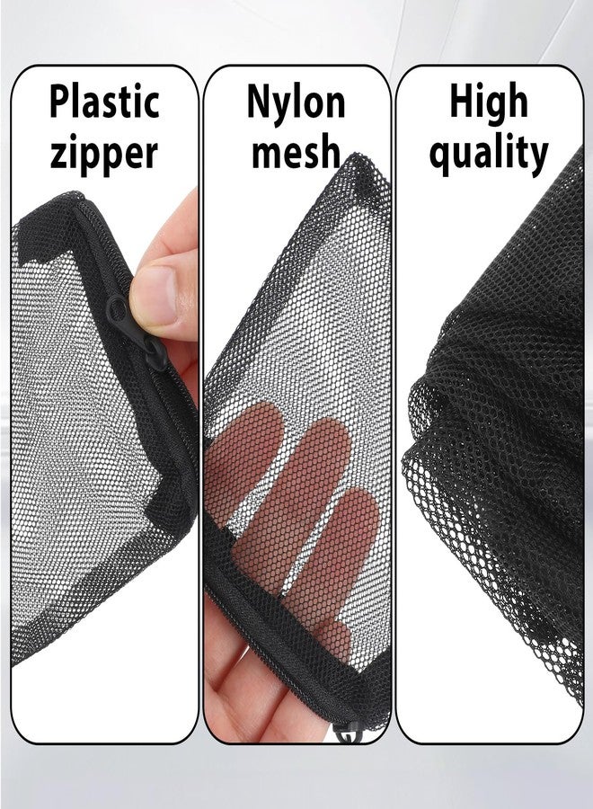 Larrel 10PCS Aquarium Filter Media Bags, 3x4 Inch Fish Tank Media Mesh Filter Bags, Reusable Mesh Filters Bag for Activated Carbon, Filter-Stones and Ceramic Rings, Black Mesh-Net Filters Bag with Zipper - Image 3